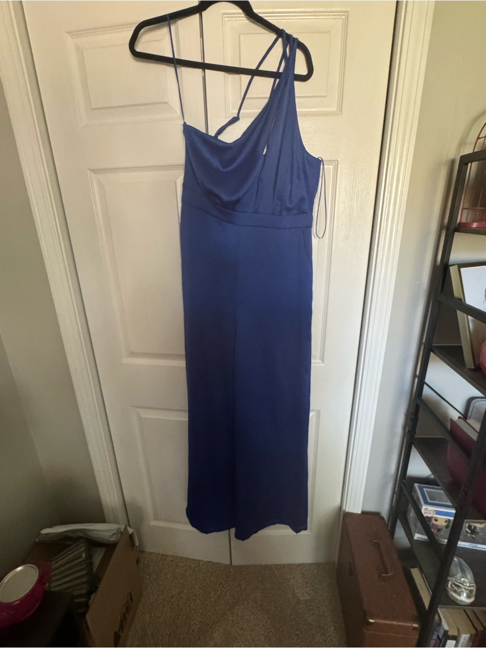 DO+BE One-Shoulder Cobalt Blue Jumpsuit